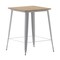 Flash Furniture 31.5 SQ Bar Top Table Brown Poly Top/Silver Frame JJ-T14619H-80-BRSL-GG - alternate 5